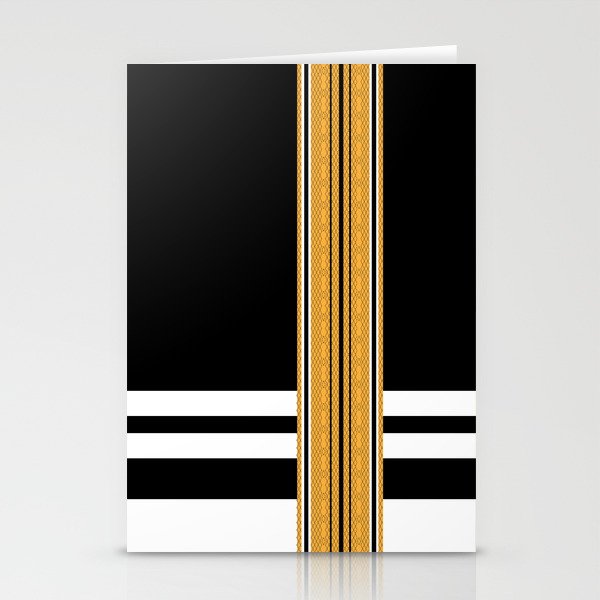 Liyela stripe pattern in black, white and gold